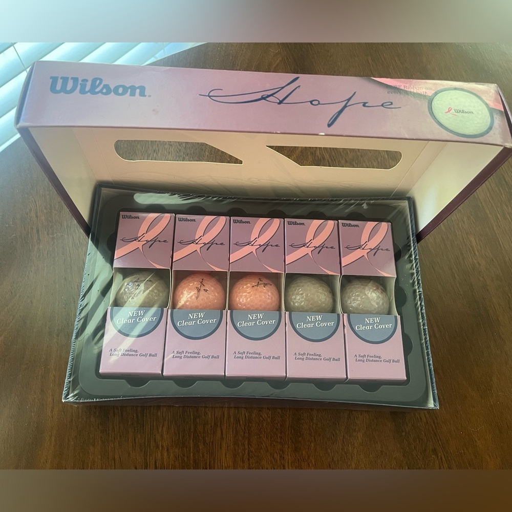 Wilson Pink / Purple Golf Balls 15 NEW Hope Breast Cancer Awareness Clear Cover